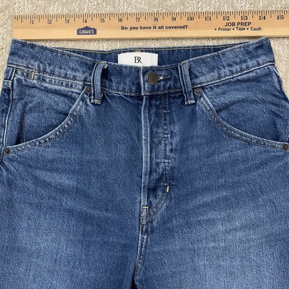 Banana Republic High-Rise Rigid Bow Jeans women's 27 Barrel Jeans Medium Wash - Picture 4 of 15